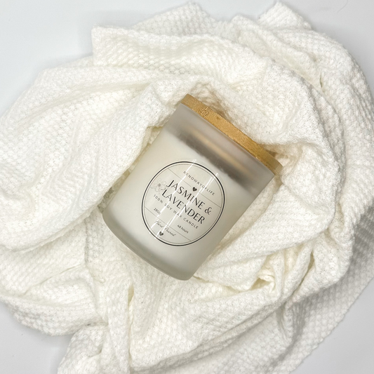 Jasmine & Lavender Scented 100% Soy Candle