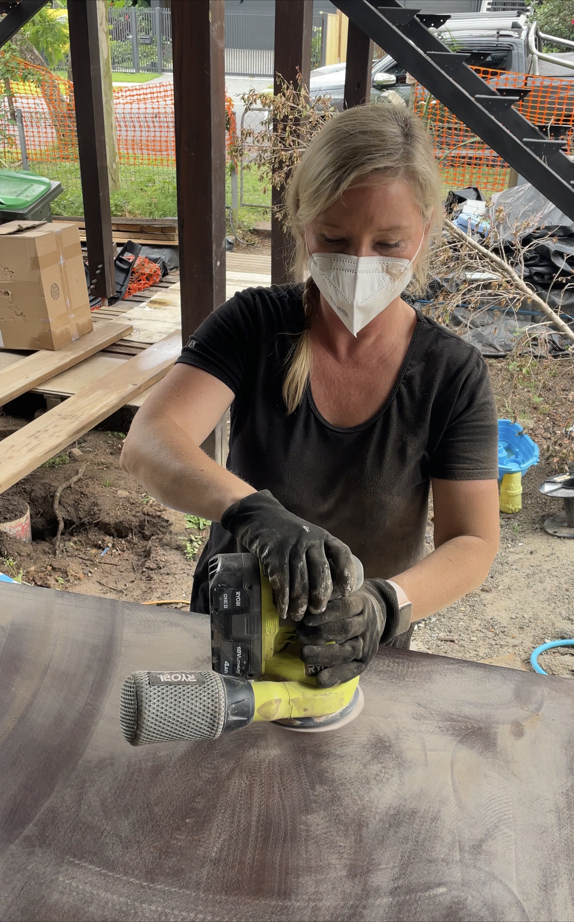 sanding my table