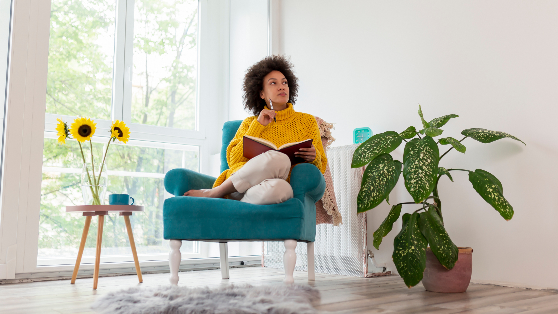 Lady in chair