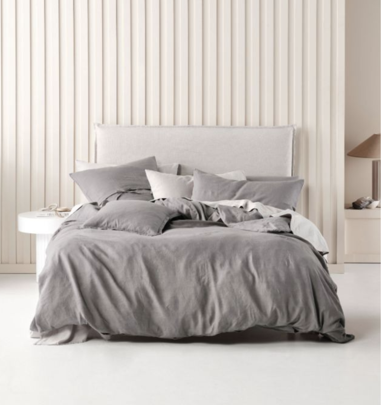 grey bedspread