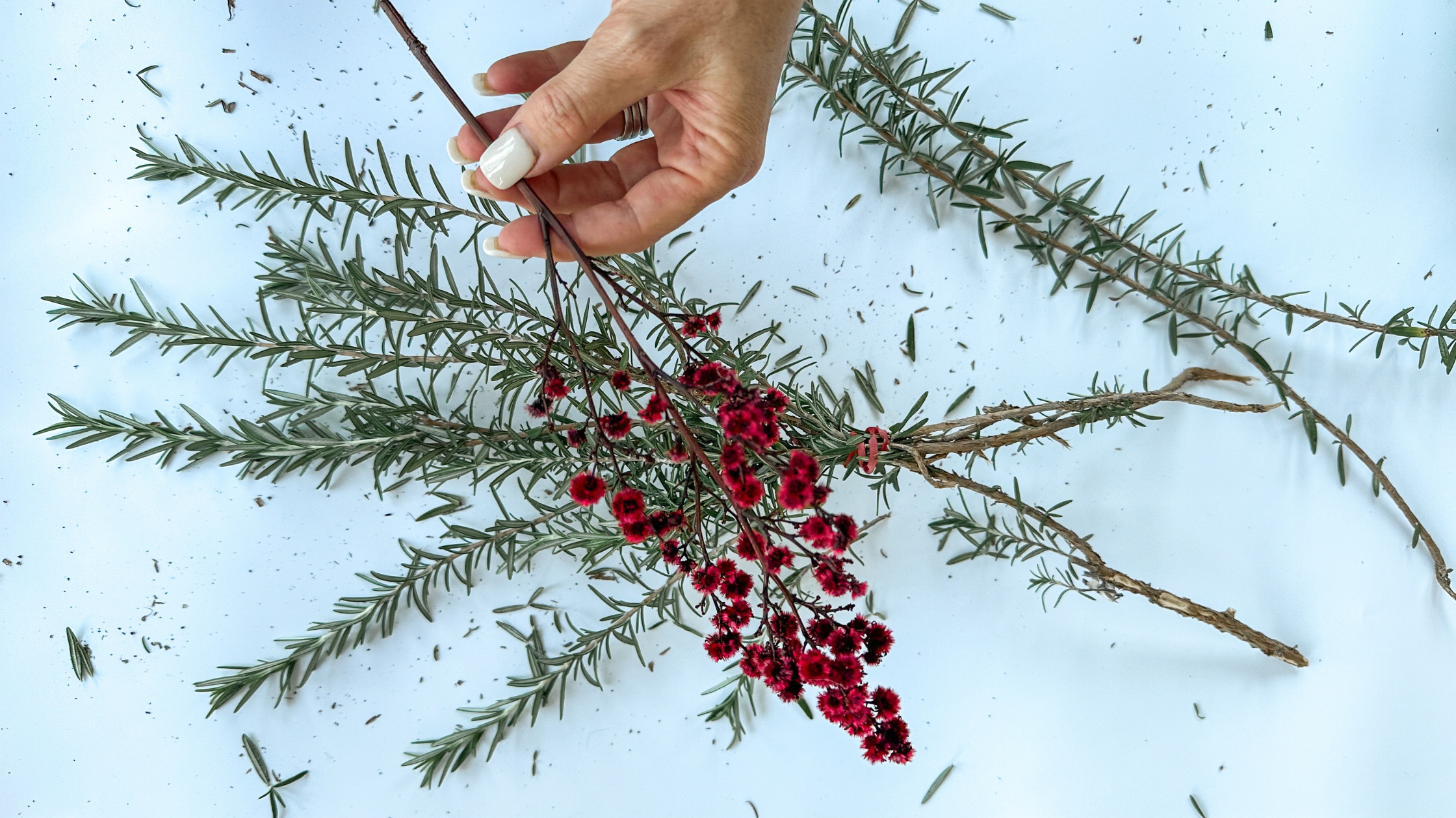 Rosemary diy christmas decoration