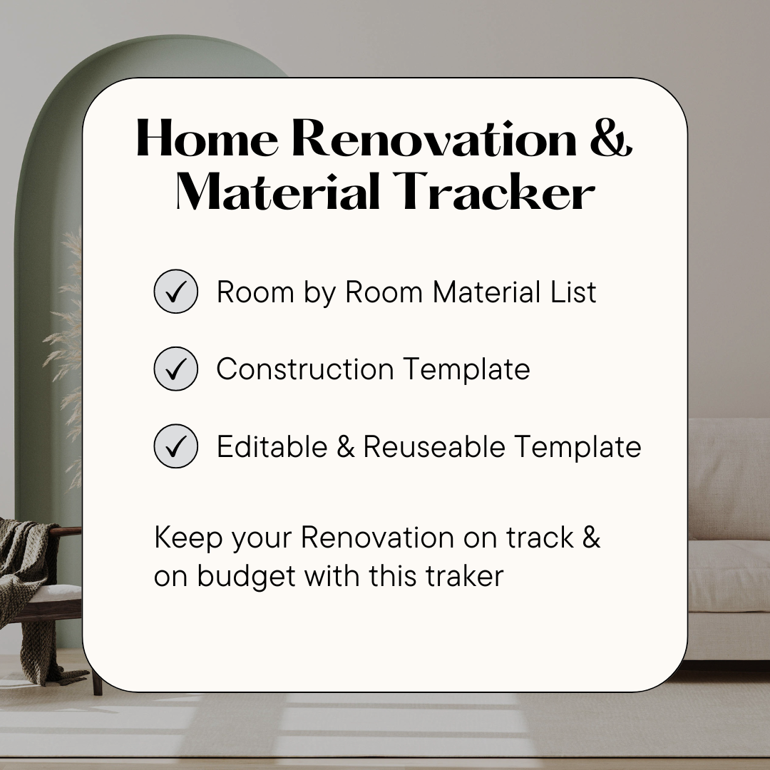 home and renovation tracker 
