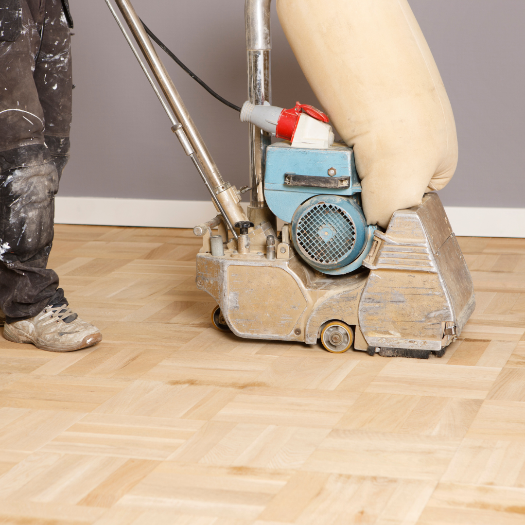 floors being sanded
